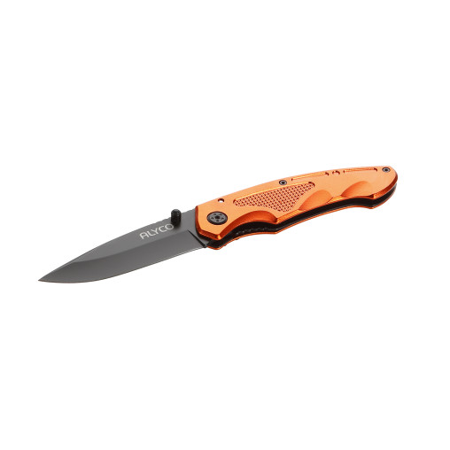 COUTEAU PLIANT INOX ALYCO ORANGE LAME 85 MM MANCHE ALUMINIUM